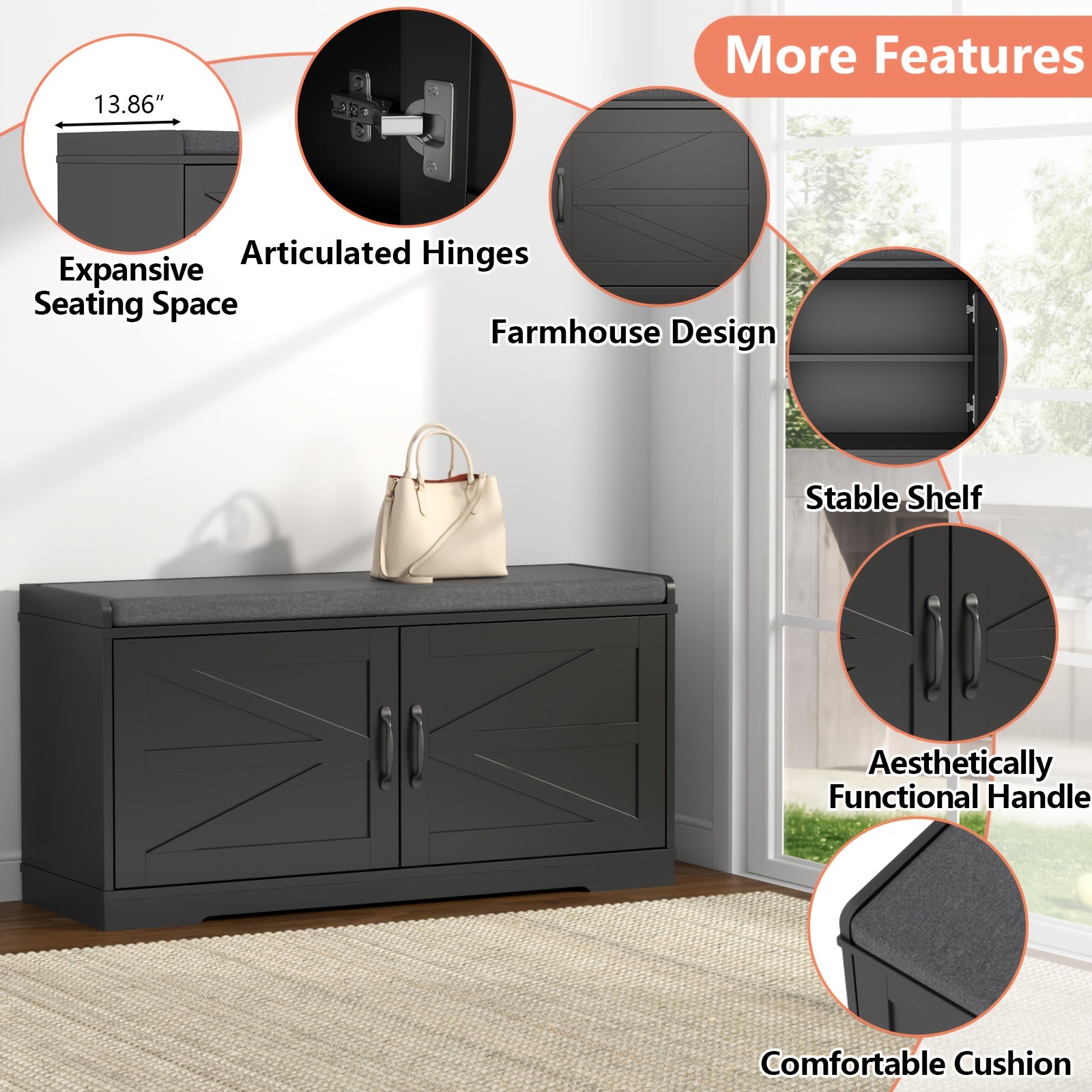 Shoe Cabinet, Multi-layer Entrance Storage Rack, Home Door Shoe Cabinet, Modern Style, Threshold Storage
