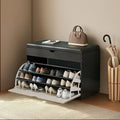 Shoe Storage Unit, Bench with Flip Drawers for Shoes, Entryway Cabinet with a Seating Stool, PU Leather Shoe Organizer Ideal for Home, Apartment, And Living Room Furniture, Shoe Rack Organizer, Perfect As Christmas Gifts