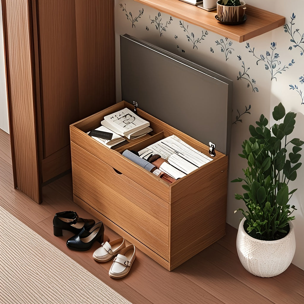 Shoe Storage Unit, Bench with Flip Drawers for Shoes, Entryway Cabinet with a Seating Stool, PU Leather Shoe Organizer Ideal for Home, Apartment, And Living Room Furniture, Shoe Rack Organizer, Perfect As Christmas Gifts