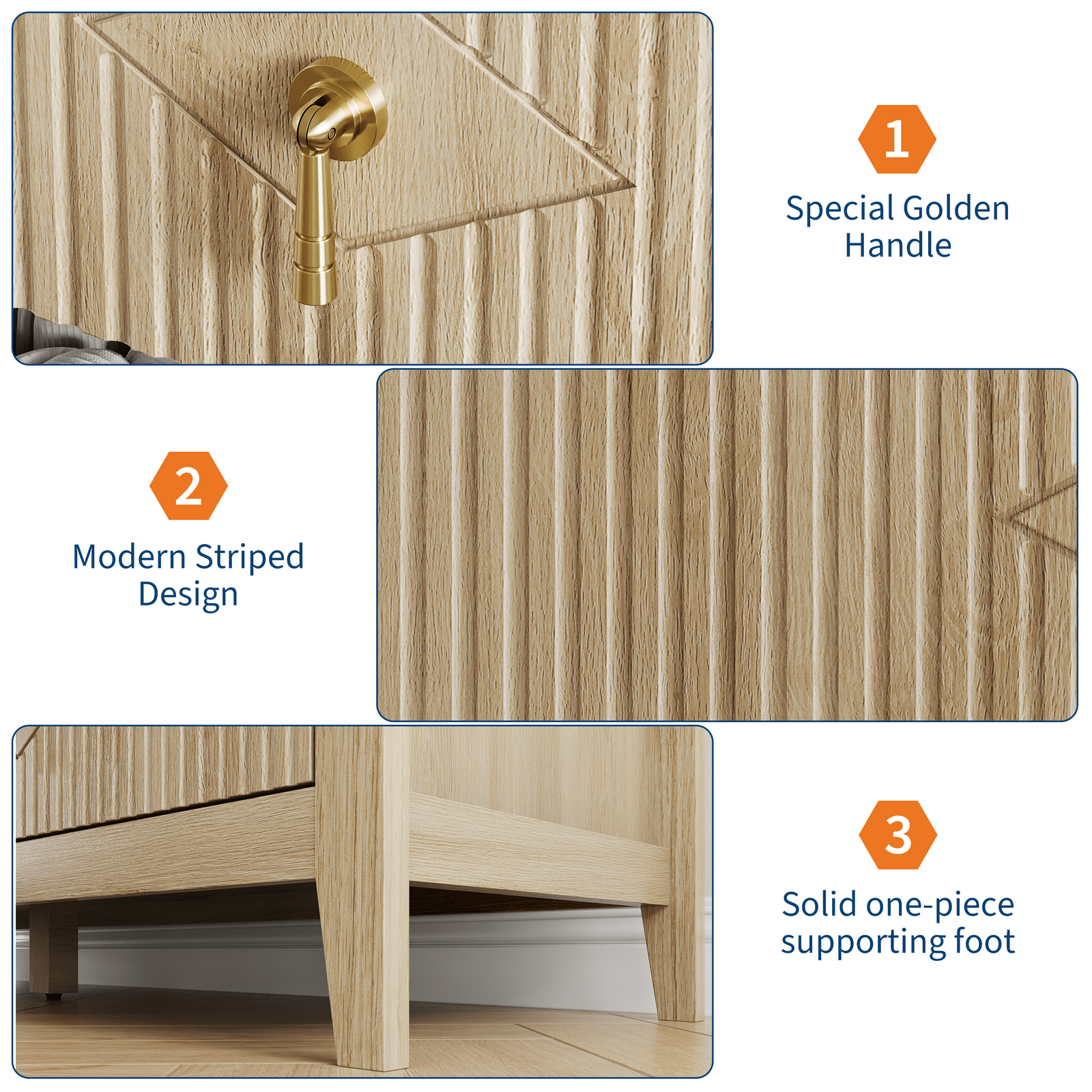 Storage Cabinets, Modern 7-Drawer Chest of Drawers with Metal Handles, 54-Inch Wide Wood Organizer Dresser for Bedroom, Living Room, and Hallway TV Stand Storage, Durable Storage Cabinet for Bedroom, or Entryway Home Decor Room Decor