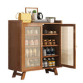 5\u002F7-Tier Shoe Rack Organizer Featuring Doors, a Bamboo Shoe Storage Cabinet with Shelves for Entryway, Hallway, Or Closet